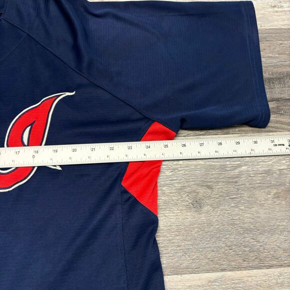 Vintage Y2K Majestic Cleveland Indians #41 Martinez Mens 2XL Button Up Jersey - Picture 10 of 10